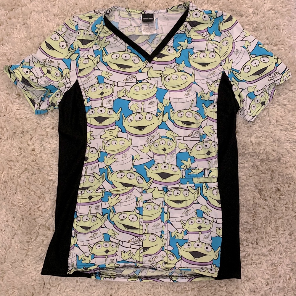 Small Women’s Scrub Top Disney Toy Story Pixar